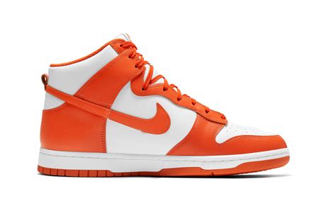 orange nike dunks high